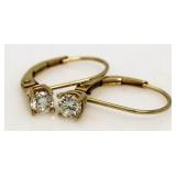14kt Gold Brilliant 1/2 ct Diamond Earrings