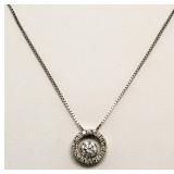 10kt Gold Briliant Diamond Solitaire Pendant