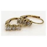 14kt Gold 1/2 ct Diamond Huggie Earrings