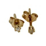 14kt Gold Brilliant Tiny Stud Diamond Earrings