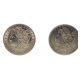(2) 1921 & 21-D Morgan Silver Dollars