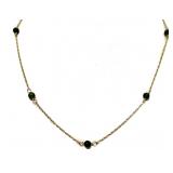 14kt Gold Genuine Jade Necklace
