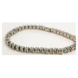 Brilliant 4.00 ct White Topaz Fashion Bracelet
