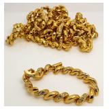 (11) Wholesale Lot -  22kt GP Fashion Bracelet