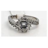 Brilliant White Topaz Solitaire Ring