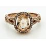 Oval 2.00 ct Morganite Infinity Ring