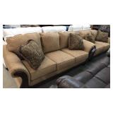 Ashley Wood Trim Sofa & Love Seat