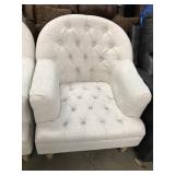 Super Quality Barrel Back Linen Chair