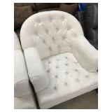 Quality Linen Barell Back Chair