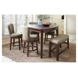 Ashley D646-13 Table & 6 Swivel Barstools