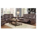 Coaster LEATHER Power Reclining Sofa & Love Seat