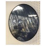 Ashley WD Black Round Mirror