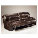 Ashley 424 LEATHER PWR Reclining Sofa