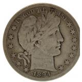 1894-S Barber Silver Half Dollar *Better