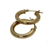 14kt Gold Thick Hoop Earrings