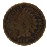 1863 Copper Nickel Indian Head Cent