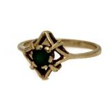 14kt Gold Antique Emerald Estate Ring