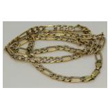 10kt Gold Heavy 24" Diamond Cut Figaro Necklace