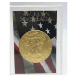2015 Gold Guilded American Eagle Silver Dollar