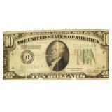 1928.B Green Seal $10 Gold Note