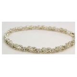 Beautiful White Topaz Infinity Bracelet