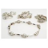 Wholesale Lot - (4) Silver Plate Bracelets