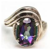 Oval 3.20 ct Mystic Topaz Ring