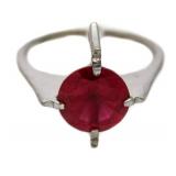 Round 1.80 ct Red Tourmaline Ring