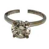 18kt Gold Brilliant 2.18 ct Diamond Solitaire Ring