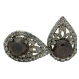 14kt Gold 4.85 ct Fancy Color Diamond Earrings