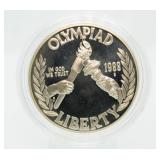 US Mint 1988-S Olympic Proof Silver Dollar