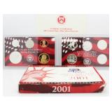 2001 US Mint Silver Proof Set w