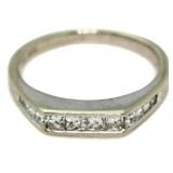 18kt Gold Channel Set Princess Cut Diamnond Ring