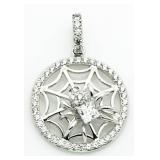 White Topaz Spider Pendant