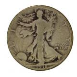 1918 Walking Liberty Silver Half Dollar