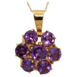 10kt Gold Quality 6.20 ct Amethyst Pendant
