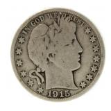 1915 Barber Silver Half Dollar