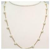 14kt Gold 16" Pearl Necklace
