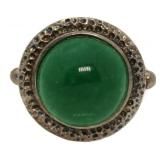 Beauitful Cabachon Jade Designer Ring
