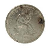 1857 Seated Liberty Silver Quarter *NICE