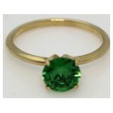 14kt Gold 1.50 ct Green Sapphire Solitaire Ring