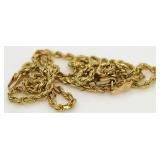 14kt Gold Heavy 16" Rope Necklace