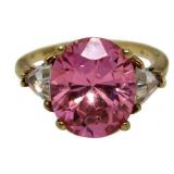 10kt Gold Oval 6.50 ct Pink Sapphire Dinner Ring