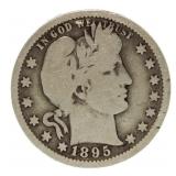 1895-O Barber Silver Quarter