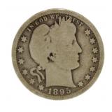1895-P Barber Silver Quarter
