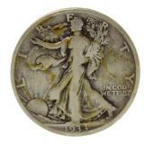 1933-S Walking Liberty Silver Half Dollar