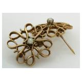 10kt Gold Antique Pearl Earrings