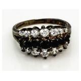 Vintage Genuine Blue & White Sapphire Ring