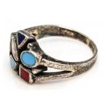 Vintage Abstract Gemstone Designer Ring
