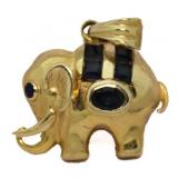 14kt Gold Elephant Pendant